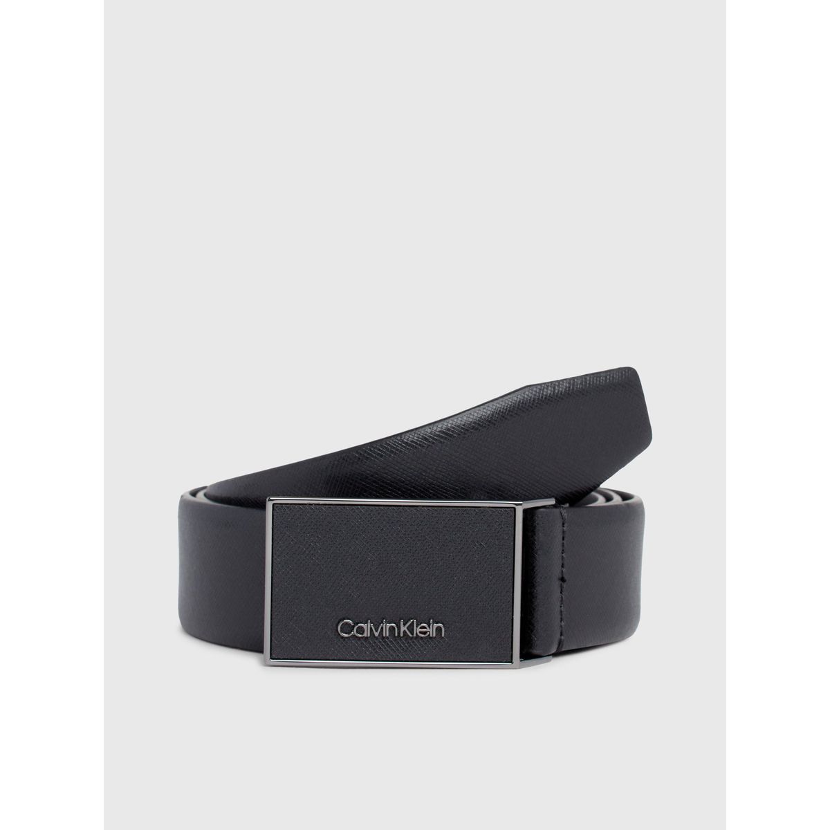 CALVIN KLEIN - Cinturón Leather Inlay Plaque 35M Negro Calvin Klein