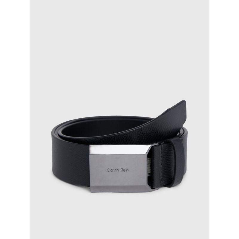 CALVIN KLEIN - Cinturón Beveled Plaque 2.0 Saffiano 35Mm Negro Calvin Klein
