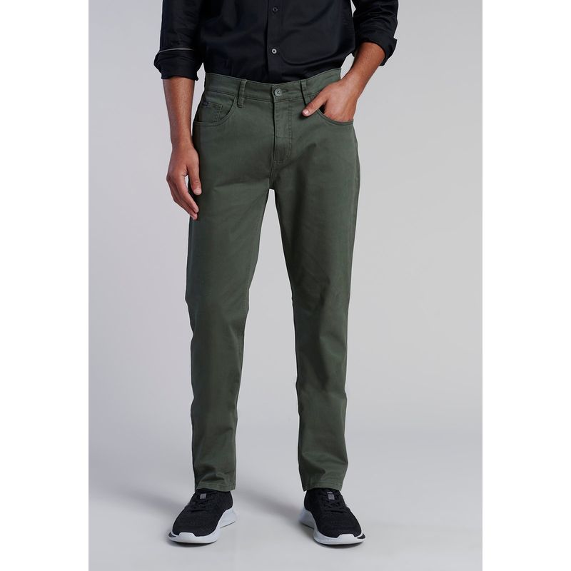FEROUCH - Pantalon Five Pocket Verde Ferouch
