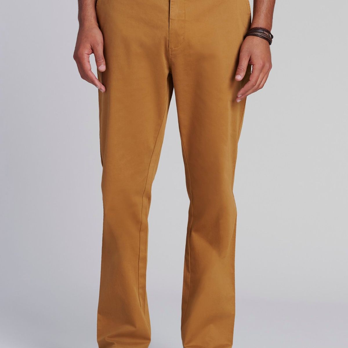 FEROUCH - Pantalon Twill Regular L/31 Café Ferouch