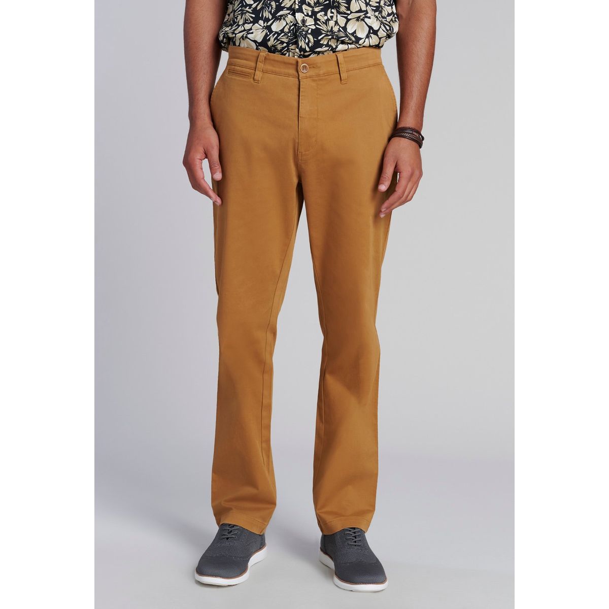 FEROUCH - Pantalon Twill Regular L/31 Café Ferouch
