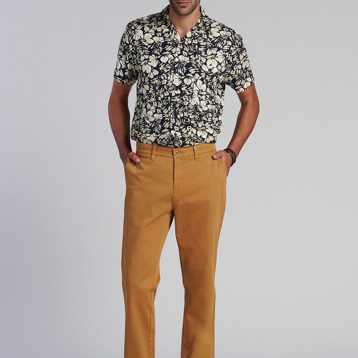 FEROUCH - Pantalon Twill Regular L/31 Café Ferouch