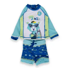 PILLIN - Traje de baño Bebé Niño Azul eléctrico