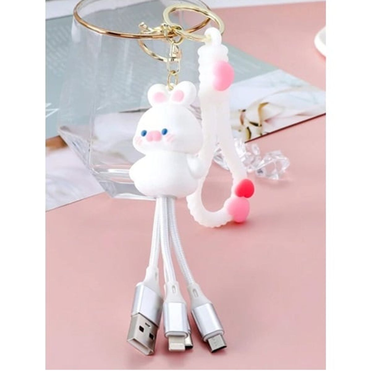 GENERICO - Cable Cargador Llavero Usb 3-1