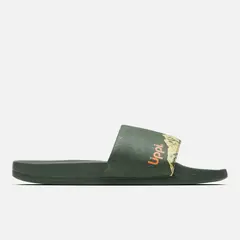 LIPPI - Sandalia Hombre Insigne Slide Print Verde Militar