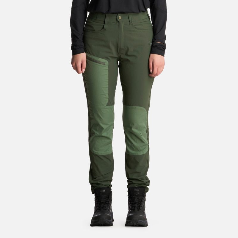 LIPPI - Pantalón Mujer Lennox Q-Dry Slim Fit Pants Verde Militar Lippi