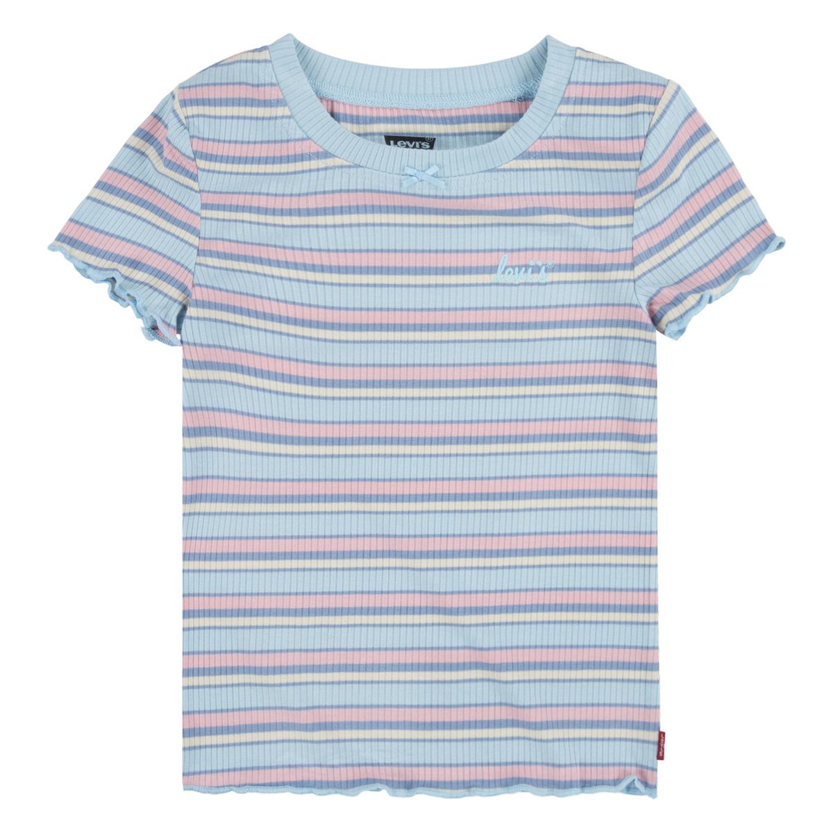 LEVIS - Polera Niña Manga Corta Celeste Levis