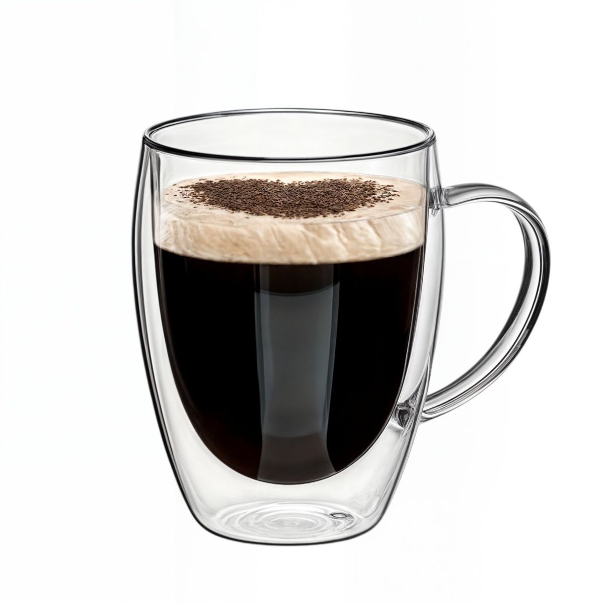 GENERICO - tazas doble vidrio taza cafe espresso taza doble fondo 300ml