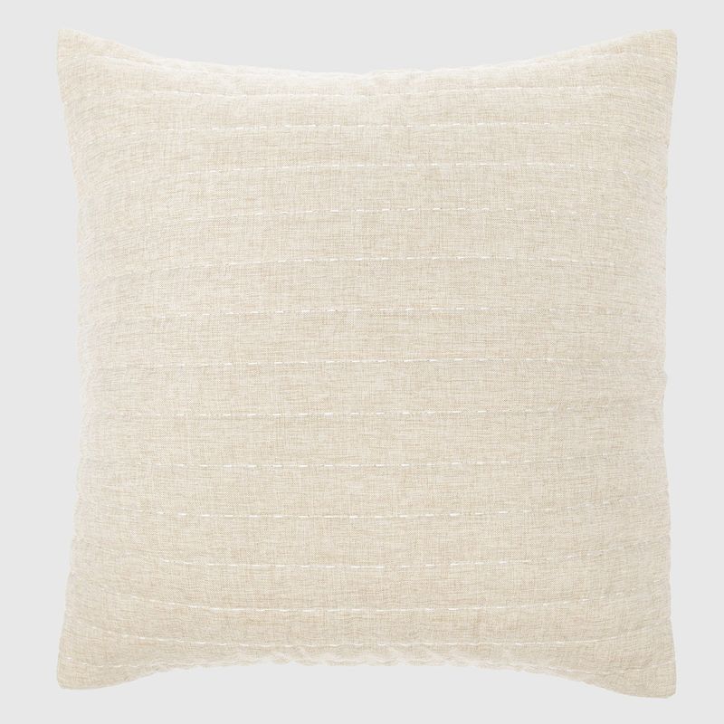 ZAHR - COJIN BORDADO TIPO LINO BEIGE