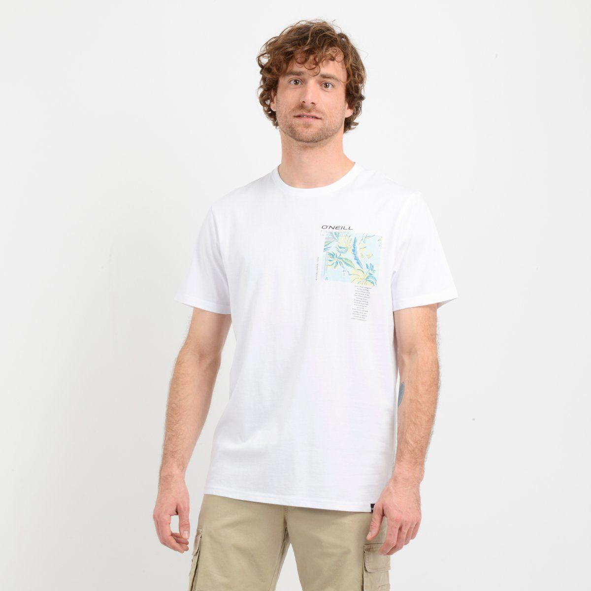 O'NEILL - POLERA MANGA CORTA TROPIC  BLANCO