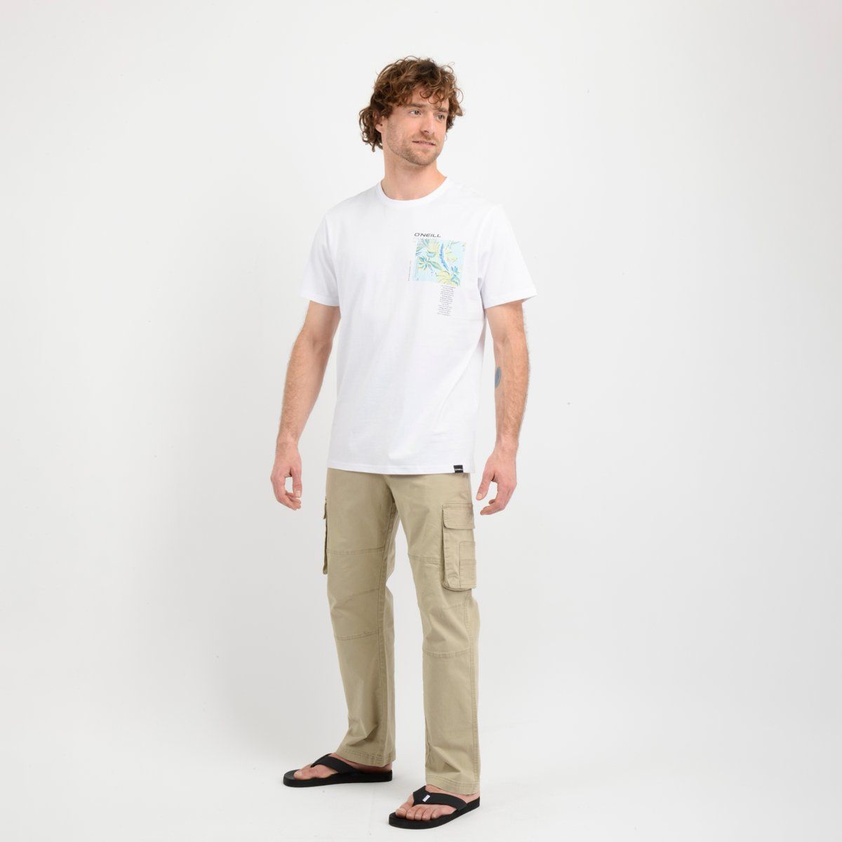 O'NEILL - POLERA MANGA CORTA TROPIC  BLANCO