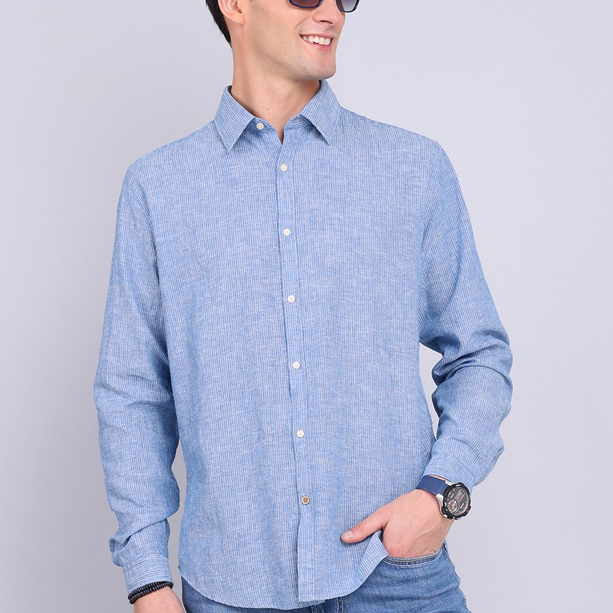 GUY LAROCHE - Camisa Rayas Manga Larga Guy Laroche GUY LAROCHE