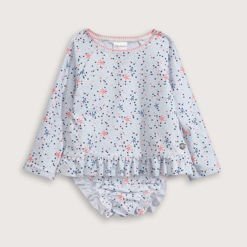 OPALINE - Traje de baño Bebé niña Blanco 39666 Opaline
