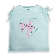 PILLIN - Polera Niña Agua - Verde Aguamarina
