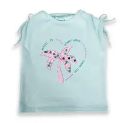 PILLIN - Polera Niña Agua - Verde Aguamarina