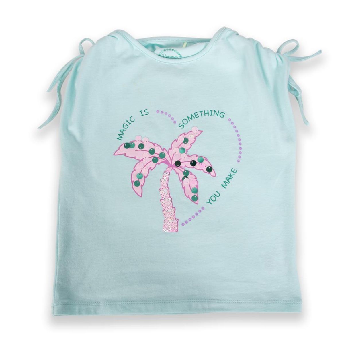 PILLIN - Polera Niña Agua Pillin - Verde Aguamarina