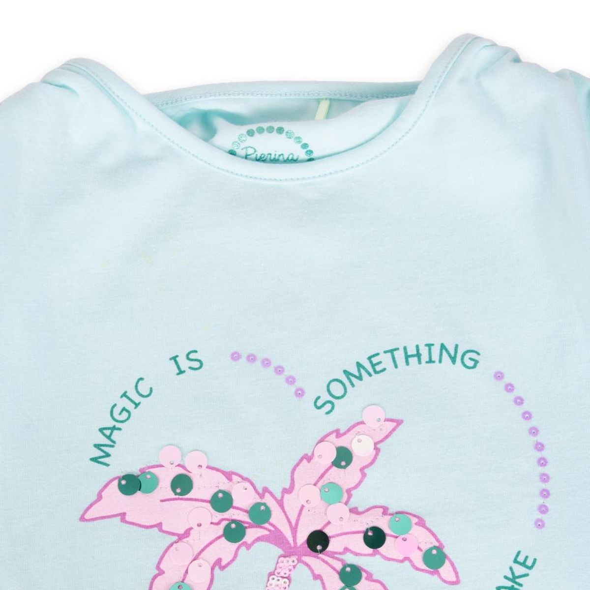 PILLIN - Polera Niña Agua Pillin - Verde Aguamarina