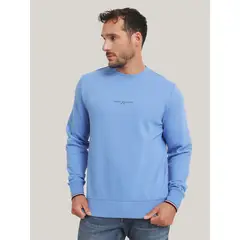 TOMMY HILFIGER - Polerón Con Logo Tipped Celeste