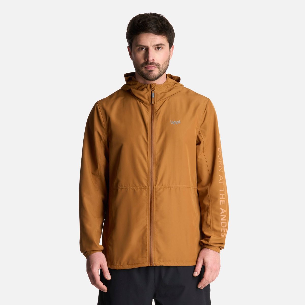 LIPPI - Chaqueta Hombre Nightfall WindBreaker Hoody Jacket Mostaza Lippi