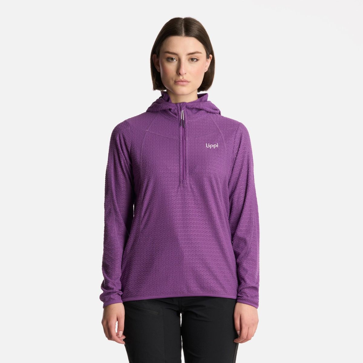 LIPPI - Polerón Mujer Jacaranda Nano-F 14 Zip Hoody Violeta Lippi