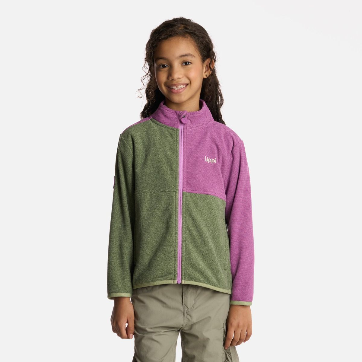 LIPPI - Polerón Niña Stripes Nano-F Full Zip Jade Lippi