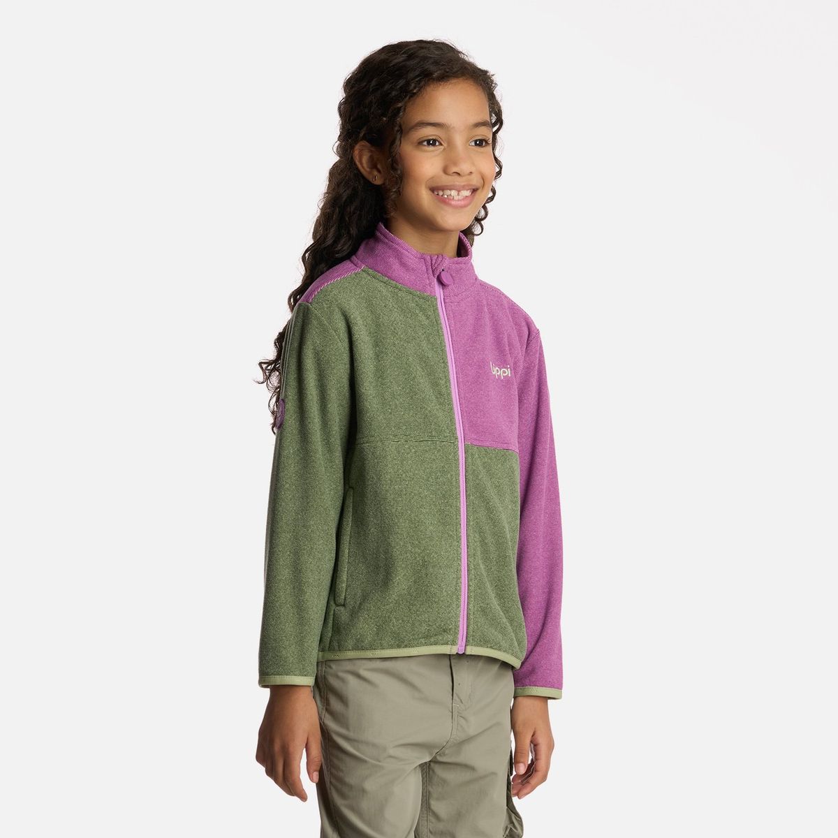 LIPPI - Polerón Niña Stripes Nano-F Full Zip Jade Lippi