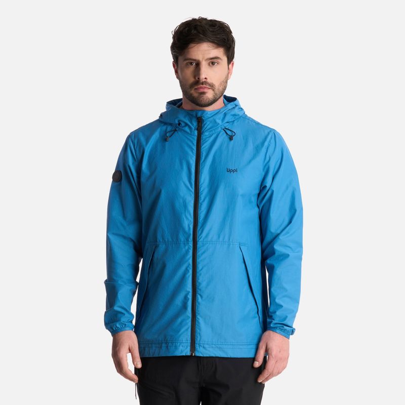 LIPPI - Chaqueta Hombre Windland Windbraker Hoody Jacket Azul Lippi