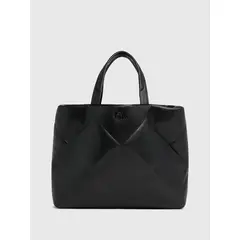 CALVIN KLEIN - Cartera Shopper Quilt Negro