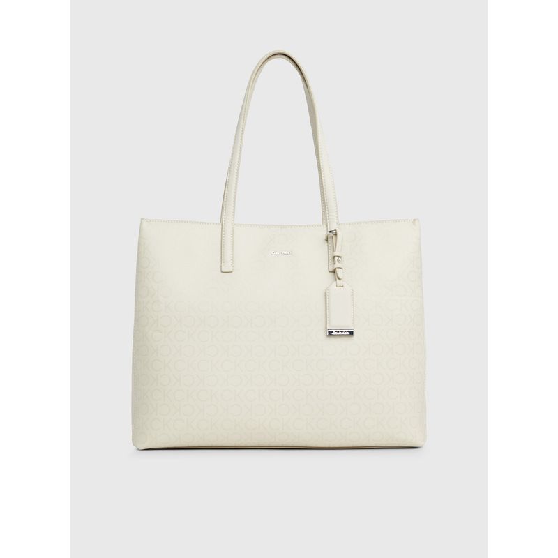 CALVIN KLEIN - Cartera Shopper Ck Must Epi Mono Beige Calvin Klein
