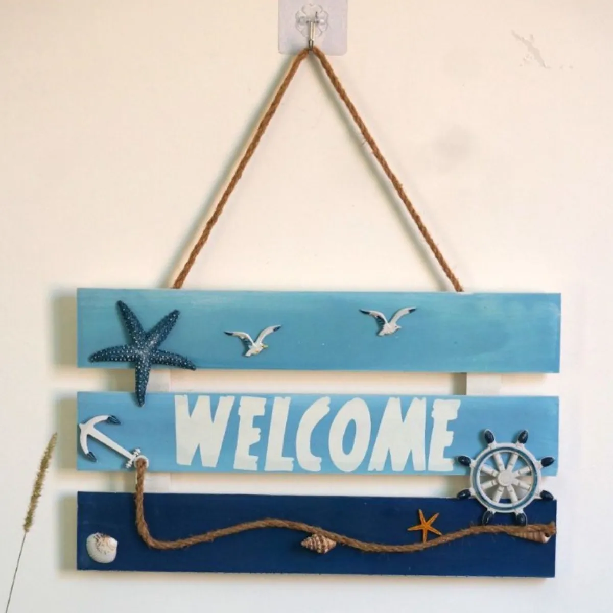 GENERICO - Tableros De Bienvenida Colgantes De Madera Estilo Marino 20x8cm