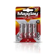 GENERICO - Pack De 4 Pilas Baterías Maxday Doble AA