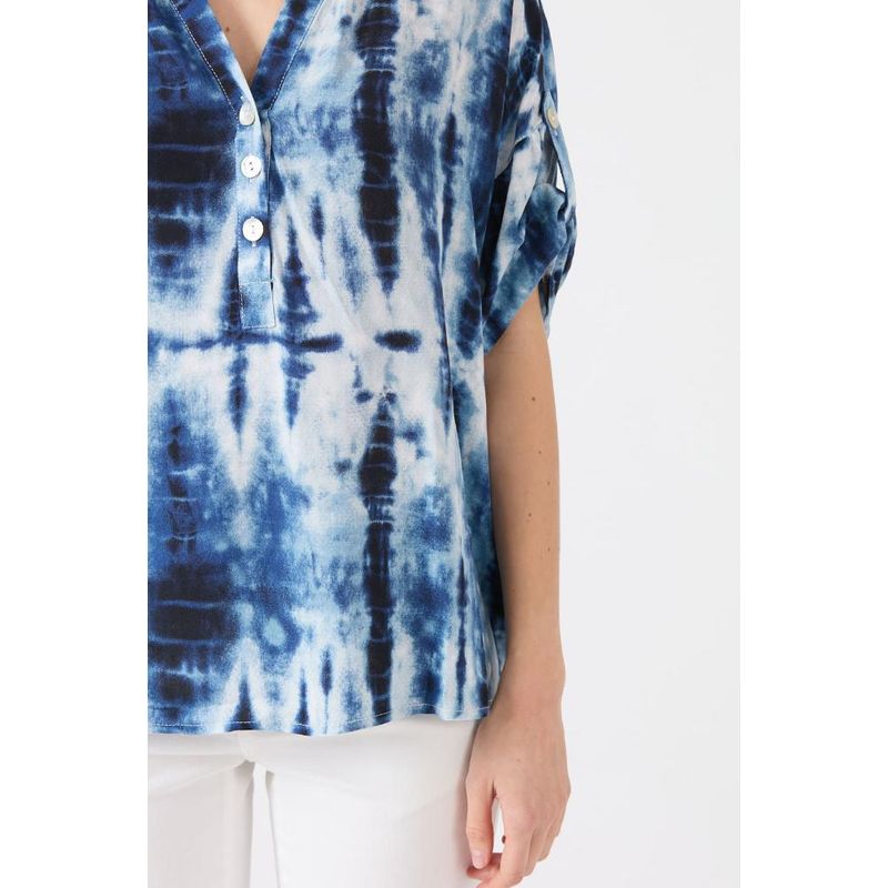 PRIVILEGE - Blusa azul marino estampada - Azul Marino
