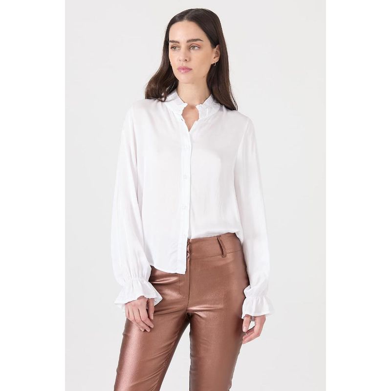 PRIVILEGE - Blusa blanca manga larga PRIVILEGE - Blanco