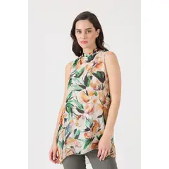 PRIVILEGE - Blusa con seda crudo estampada 1185