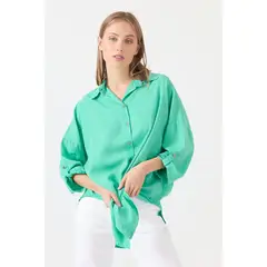 PRIVILEGE - Blusa de tencel verde esmeralda - Esmeralda