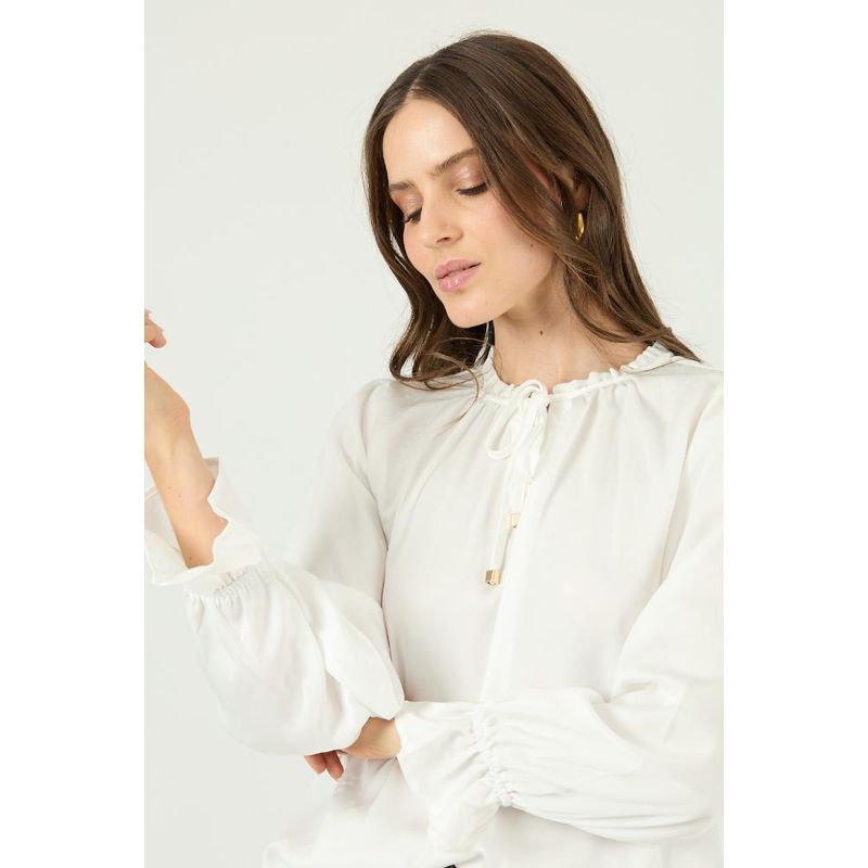 PRIVILEGE - Blusa crudo manga larga PRIVILEGE - Crema