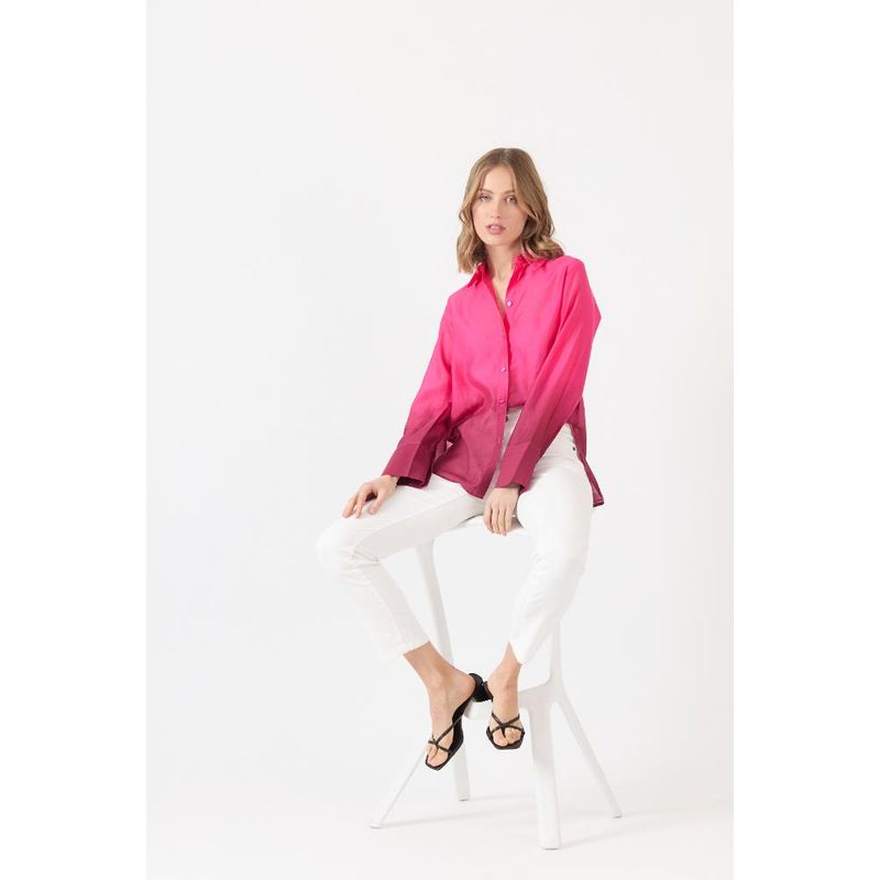 PRIVILEGE - Blusa fucsia estampada - Fucsia
