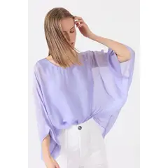 PRIVILEGE - Blusa con seda lavanda - Lavanda