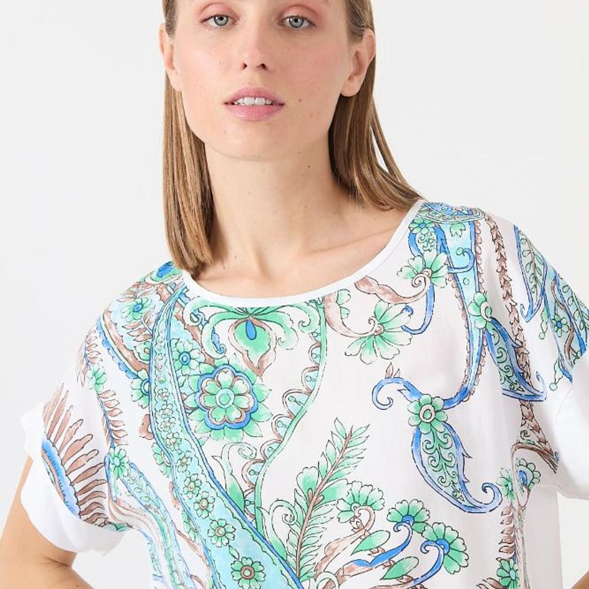 PRIVILEGE - Blusa celeste estampada - Celeste