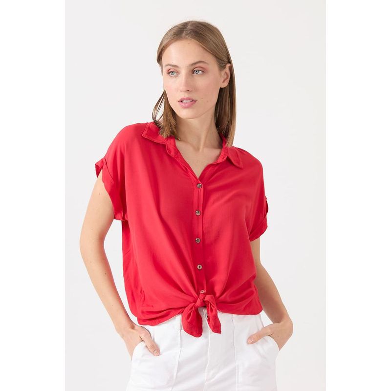 PRIVILEGE - Blusa roja manga corta PRIVILEGE - Rojo