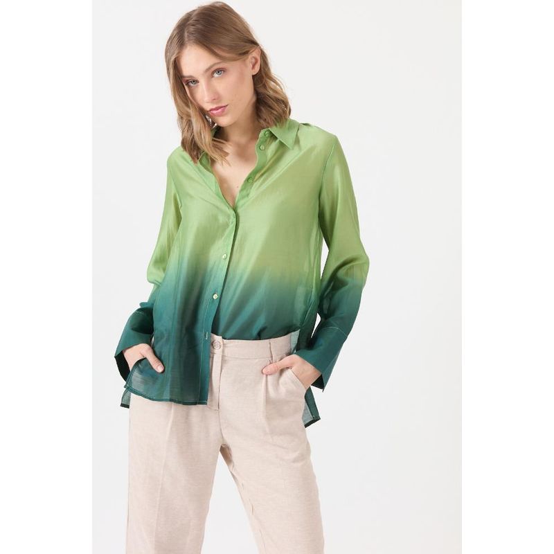 PRIVILEGE - Blusa turquesa estampada - Verde