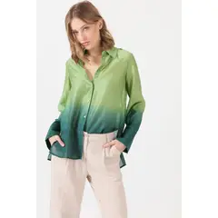PRIVILEGE - Blusa turquesa estampada - Verde