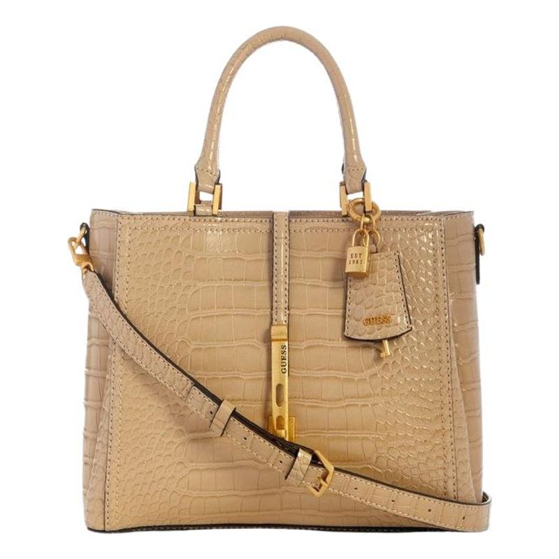 GUESS - Cartera James Girlfriend Satchel Beige Guess