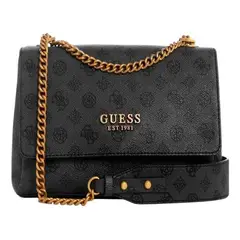 GUESS - Cartera Fynna Convertible Crosbdy Flap Negro