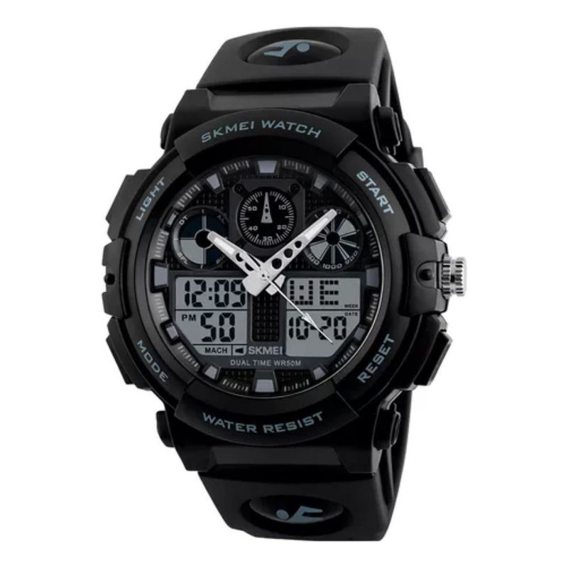SKMEI - Reloj Skmei 1270 Sumergible Digital Alarma Cronometro Negro