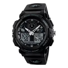 SKMEI - Reloj 1270 Sumergible Digital Alarma Cronometro Negro