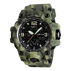 SKMEI - Reloj Pulsera 1155 Poliuretano Camuflado Verde/negro