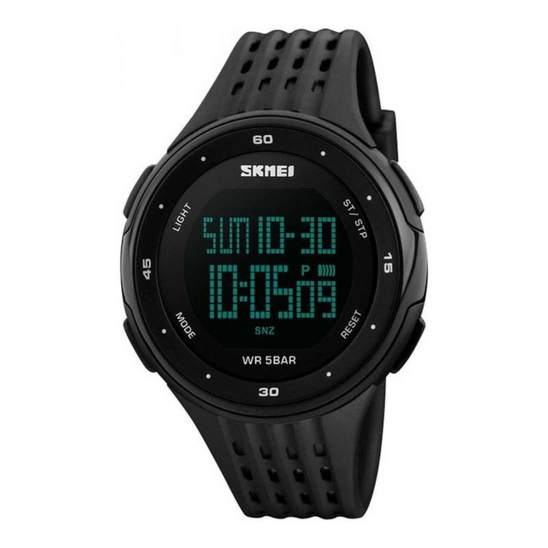 SKMEI - Reloj Skmei 1219bk Plastico Silicona Negro Unisex Nuevo