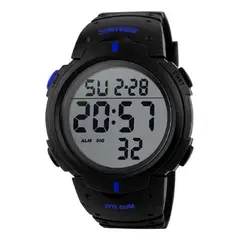 SKMEI - Reloj Plastico Silicona Masculino Digital Negro Nuevo