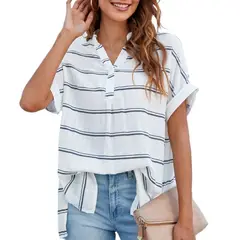 TIOZONEY - Blusa mujer a rayas